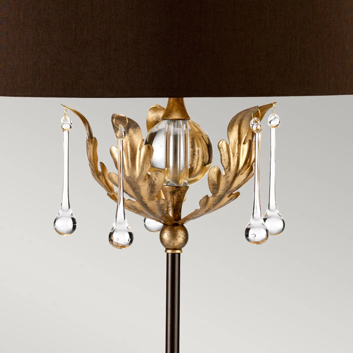 Amarilli 1-flammige Tischlampe mit braunem Schirm - Bronze mit goldener Patina - Image 5