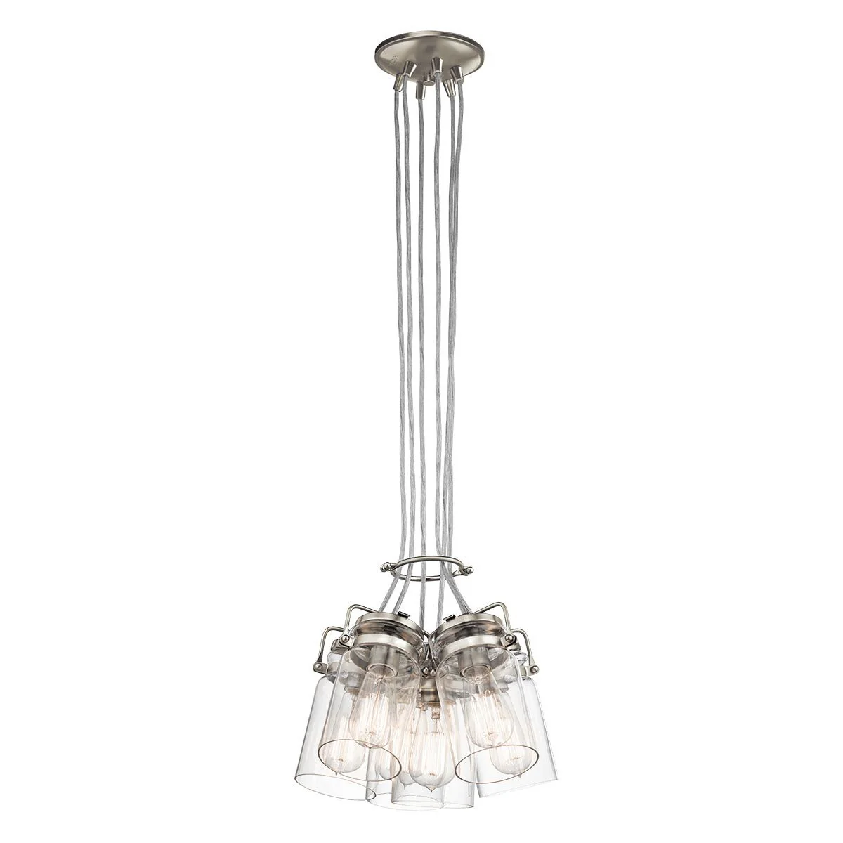 Brinley Pendelleuchte mit 6 Lichtern, gebürstetes Nickel - Image 5