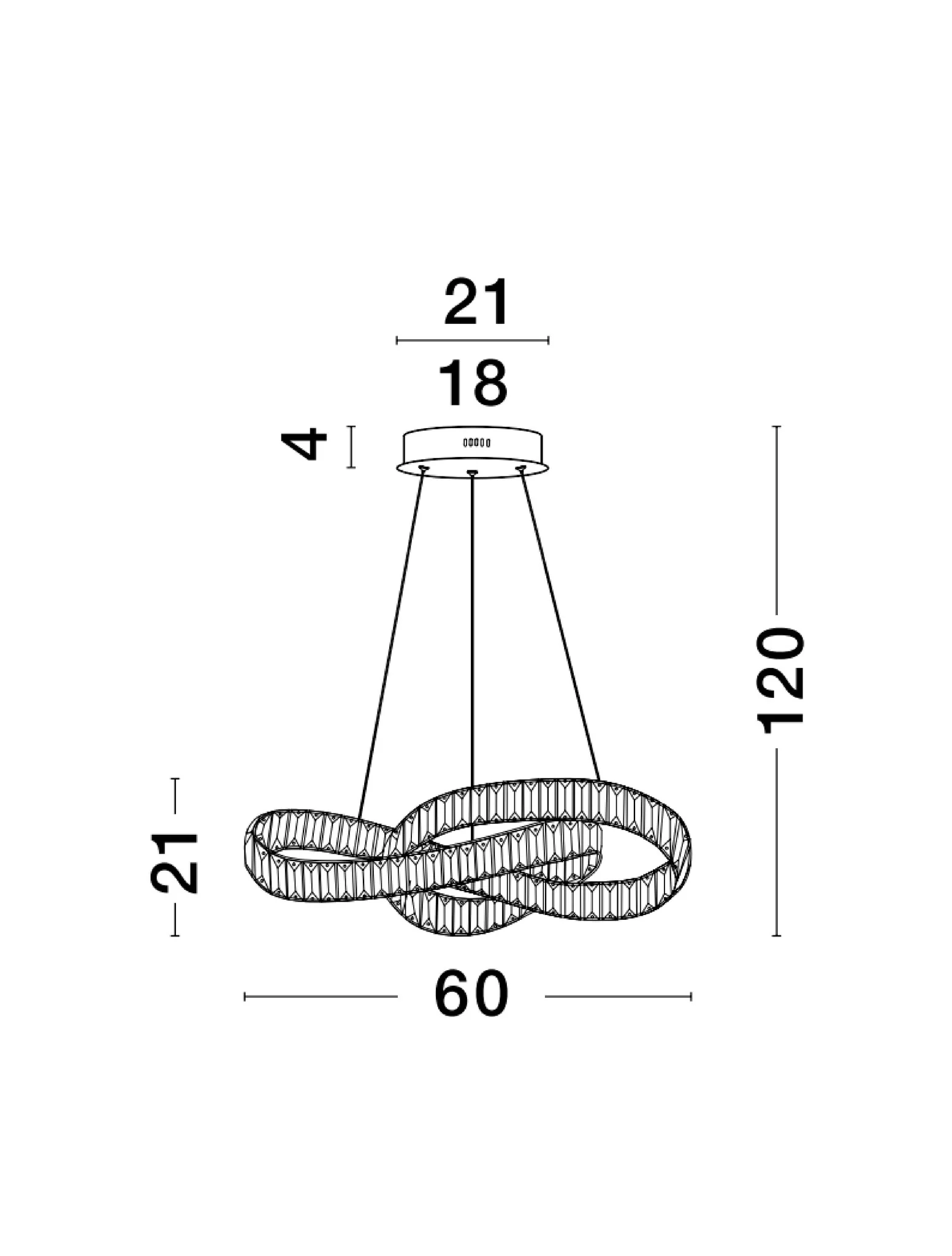 CONCETO Pendelleuchte 49 Watt 600 mm 3500 Kelvin dimmbar - Image 6