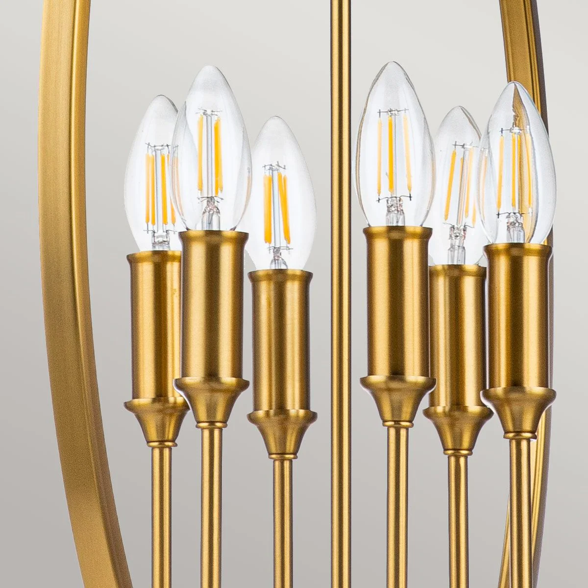 Corinne Pendelleuchte mit 6 Lichtern, brüniertes Messing - Image 5