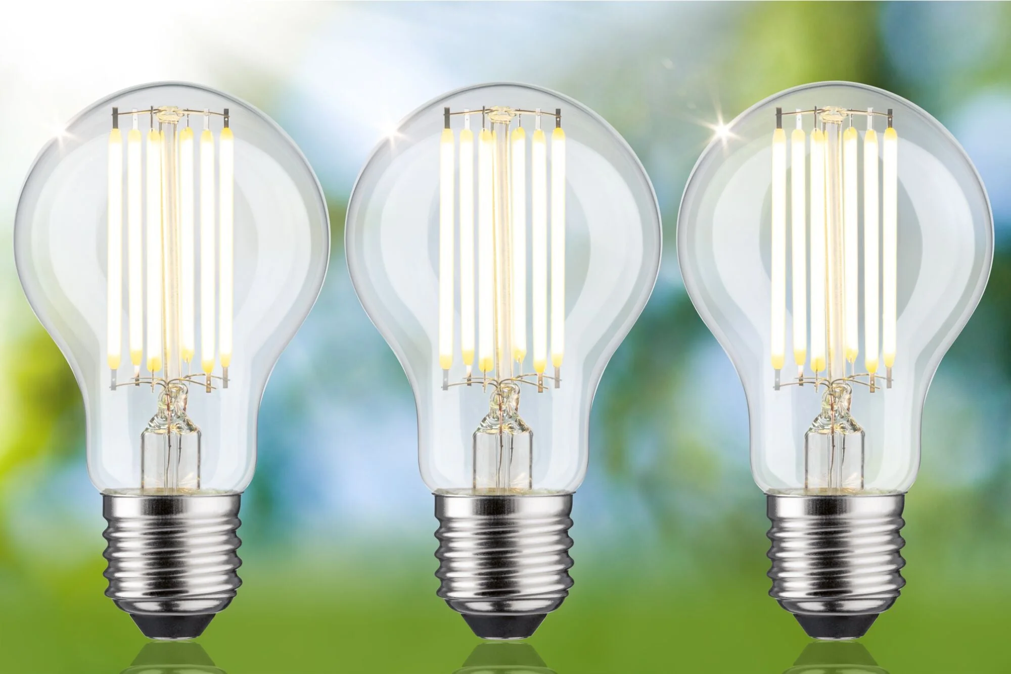Eco-Line LED Birne 3er-Pack 1055lm 5W 3000K Klar - Image 3