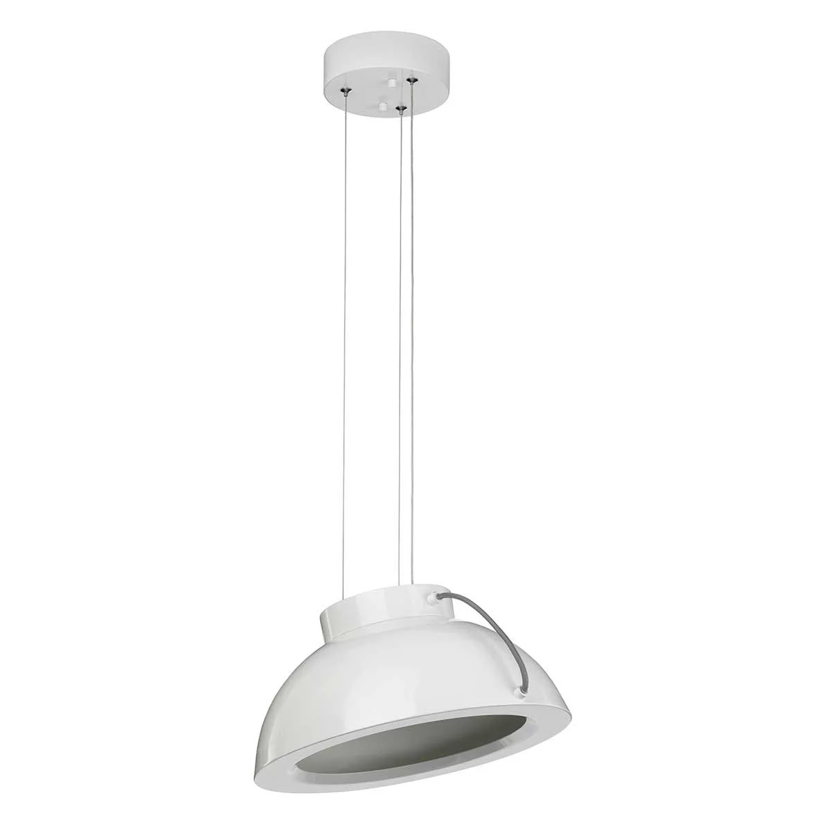 Europa 1-flammige mittelgroße LED-Pendelleuchte - Weiß lackiert - Image 8