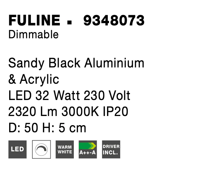 FULINE Deckenaufbauleuchte 32 Watt 500 mm 3000 Kelvin dimmbar - Image 9