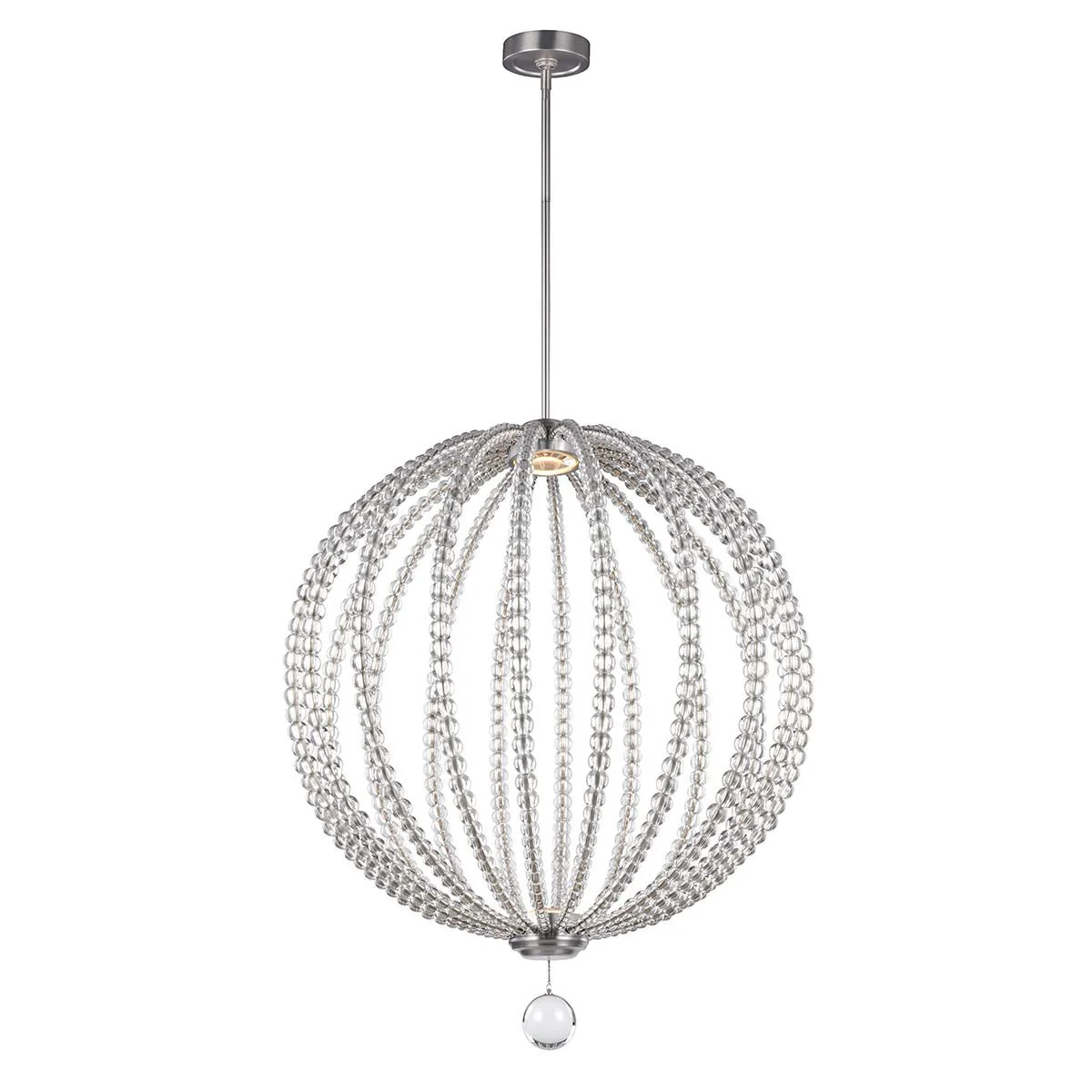 Große LED-Pendelleuchte Oberlin - Satiniertes Nickel
