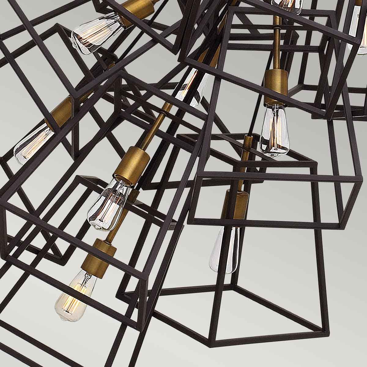Großer Foyer-Kronleuchter Fulton mit 13 Lichtern, Bronze und Messing - Image 4