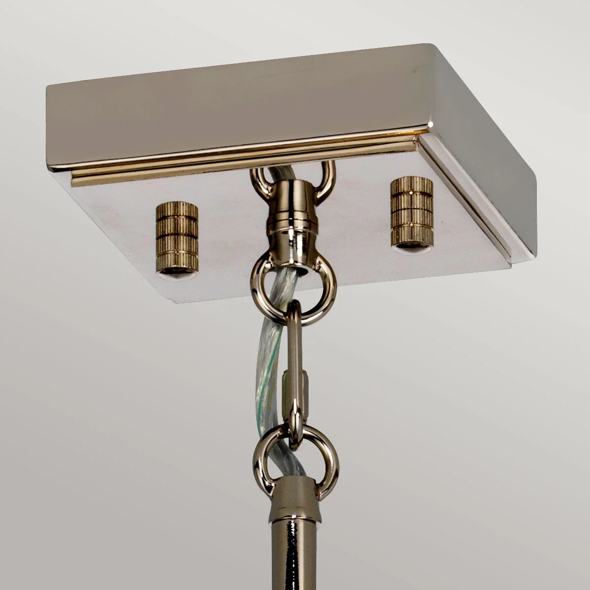 Großer Kronleuchter Aries mit 4 Lichtern, poliertes Nickel - Image 3