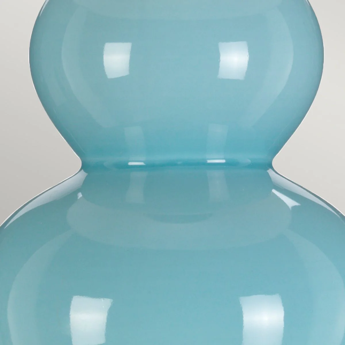 Harbin Gourd 1-flammige Tischlampe mit hohem Empire-Design – Entenblau mit cremefarbenem Schirm - Image 4