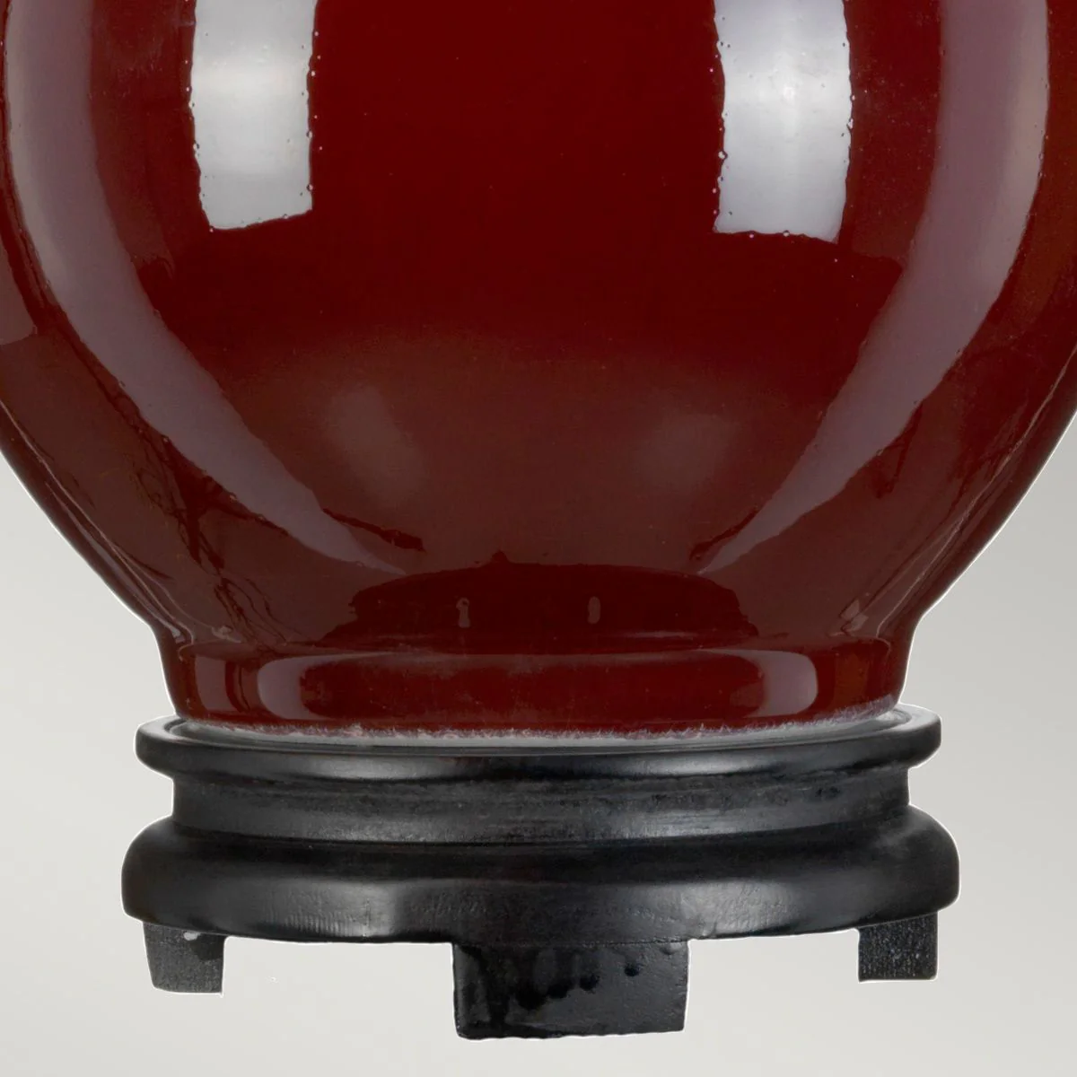 Harbin Gourd 1-flammige Tischlampe mit hohem Empire-Design – Ochsenblut mit cremefarbenem Schirm - Image 5