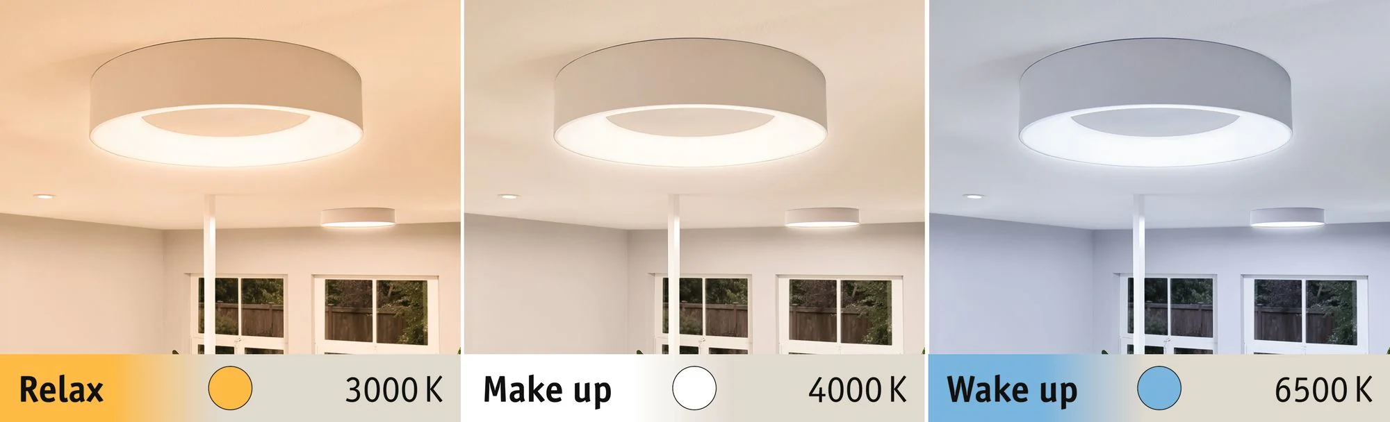 HomeSpa LED Deckenleuchte Casca Weiß 23W WhiteSwitch 3.000K Deckenlampe - Image 2