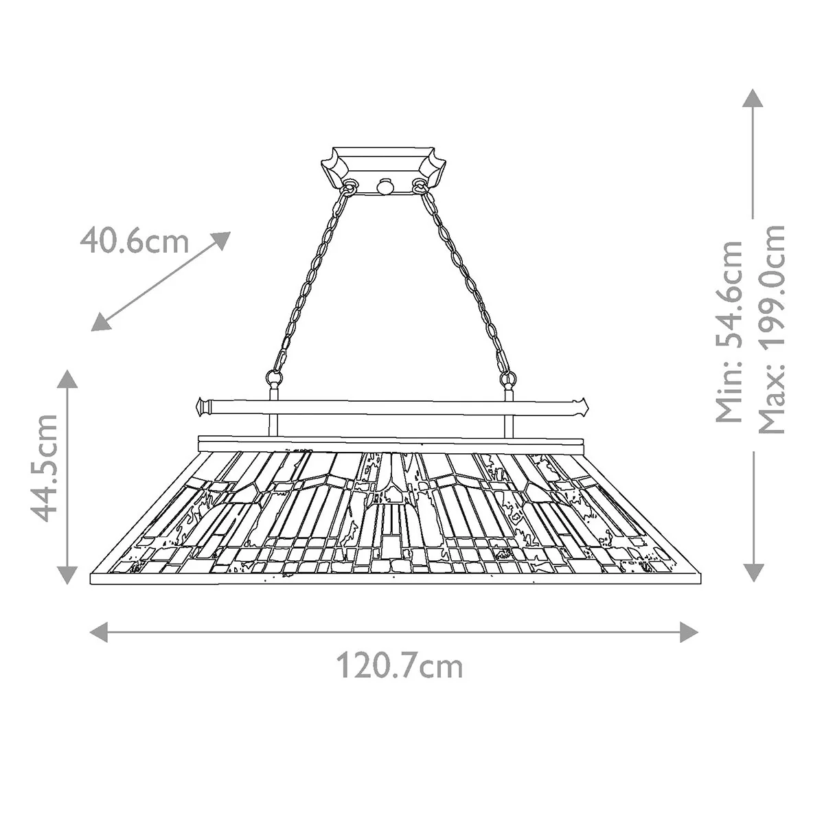 Inglenook Insel-Kronleuchter mit 3 Lichtern - Valiant Bronze - Image 5