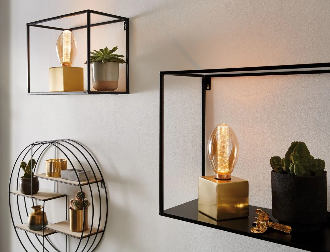 Inner Glow Edition LED Kolben Innenkolben Ringmuster E27 230V 200lm 4W 1800K Gold - Image 2