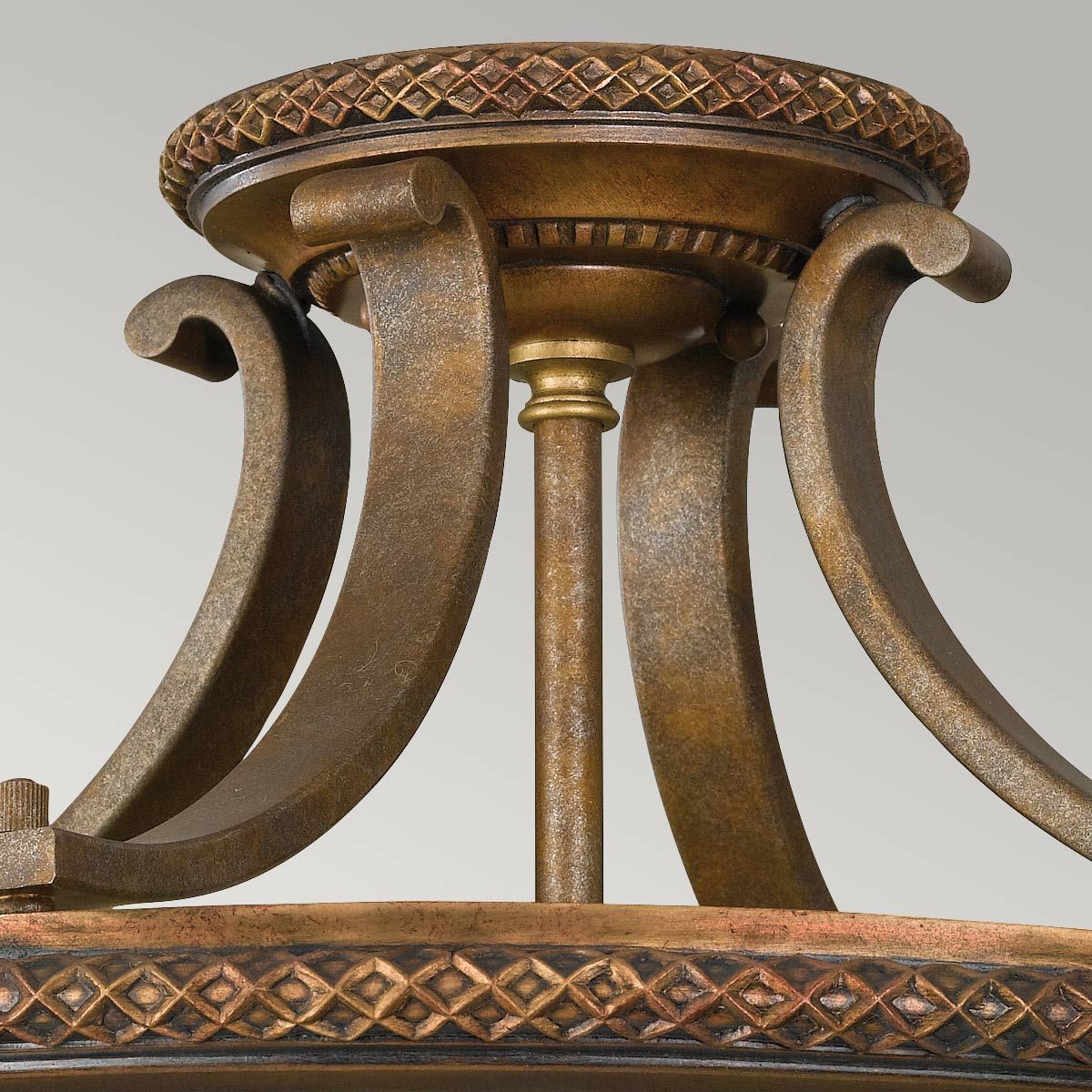 Kelham Hall 2-flammige Deckenleuchte, Firenze Gold/Britische Bronze - Image 2