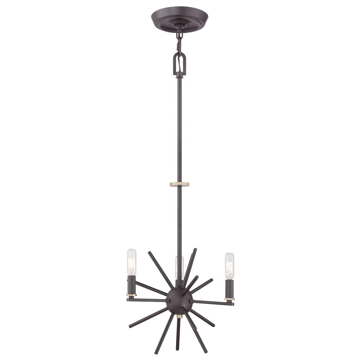 Kronleuchter Carnegie mit 3 Lichtern, Western-Bronze - Image 5