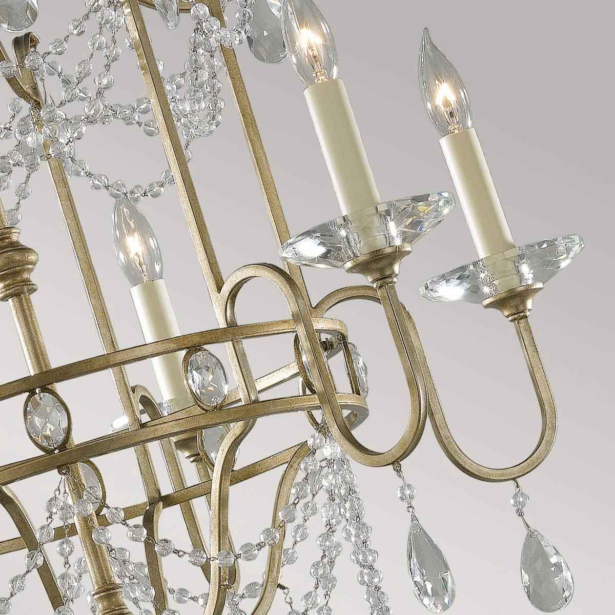 Kronleuchter Gianna mit 6 Lichtern - Vergoldetes Silber - Image 3