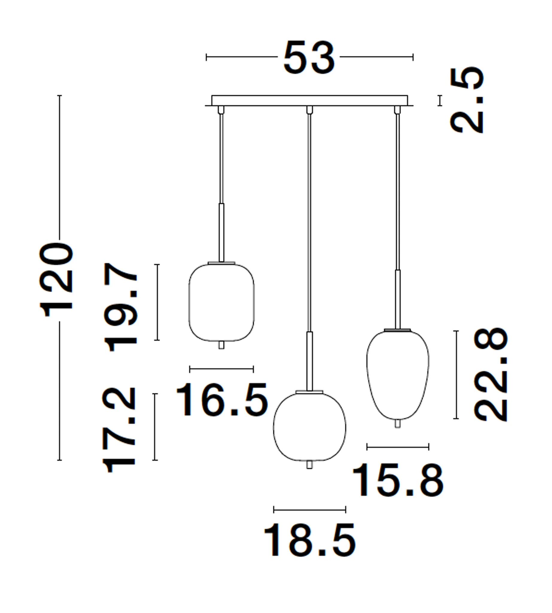 LATO Pendelleuchte  530 mm dimmbar - Image 4