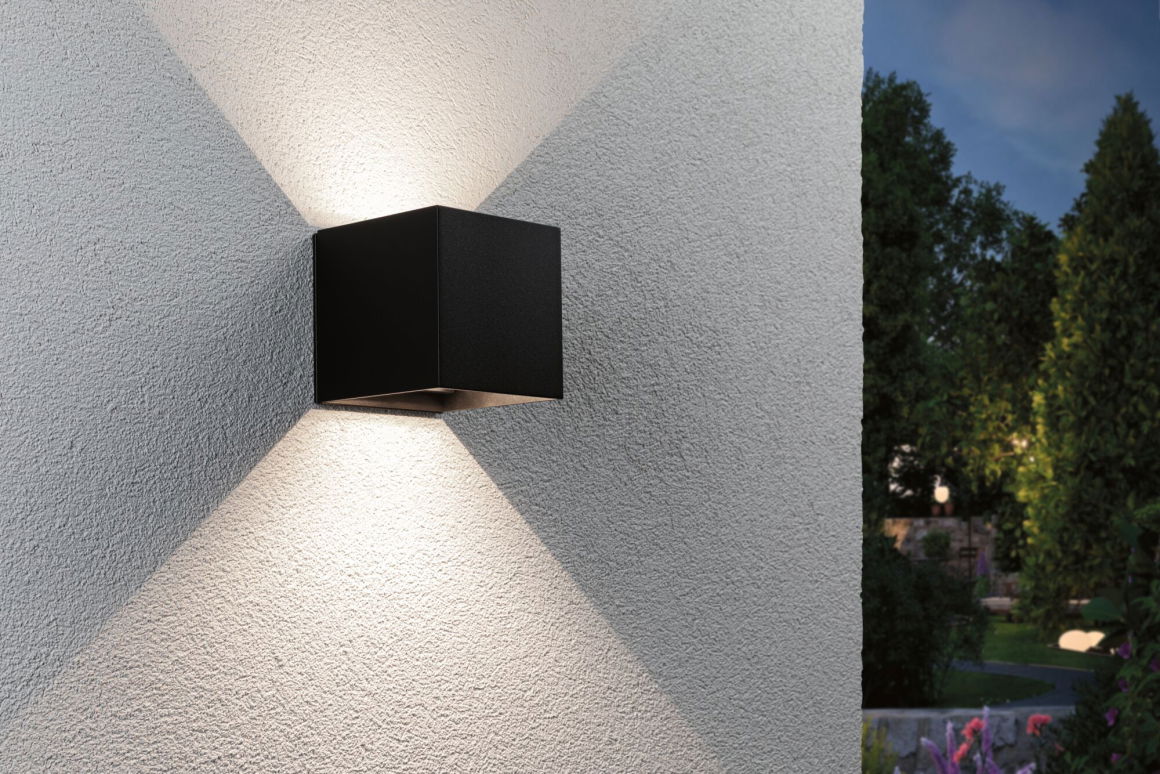 LED Akkuwandleuchte Nyara IP44 3000K 100x100mm 2x1W / 1W Schwarz oder Weiß - Image 6