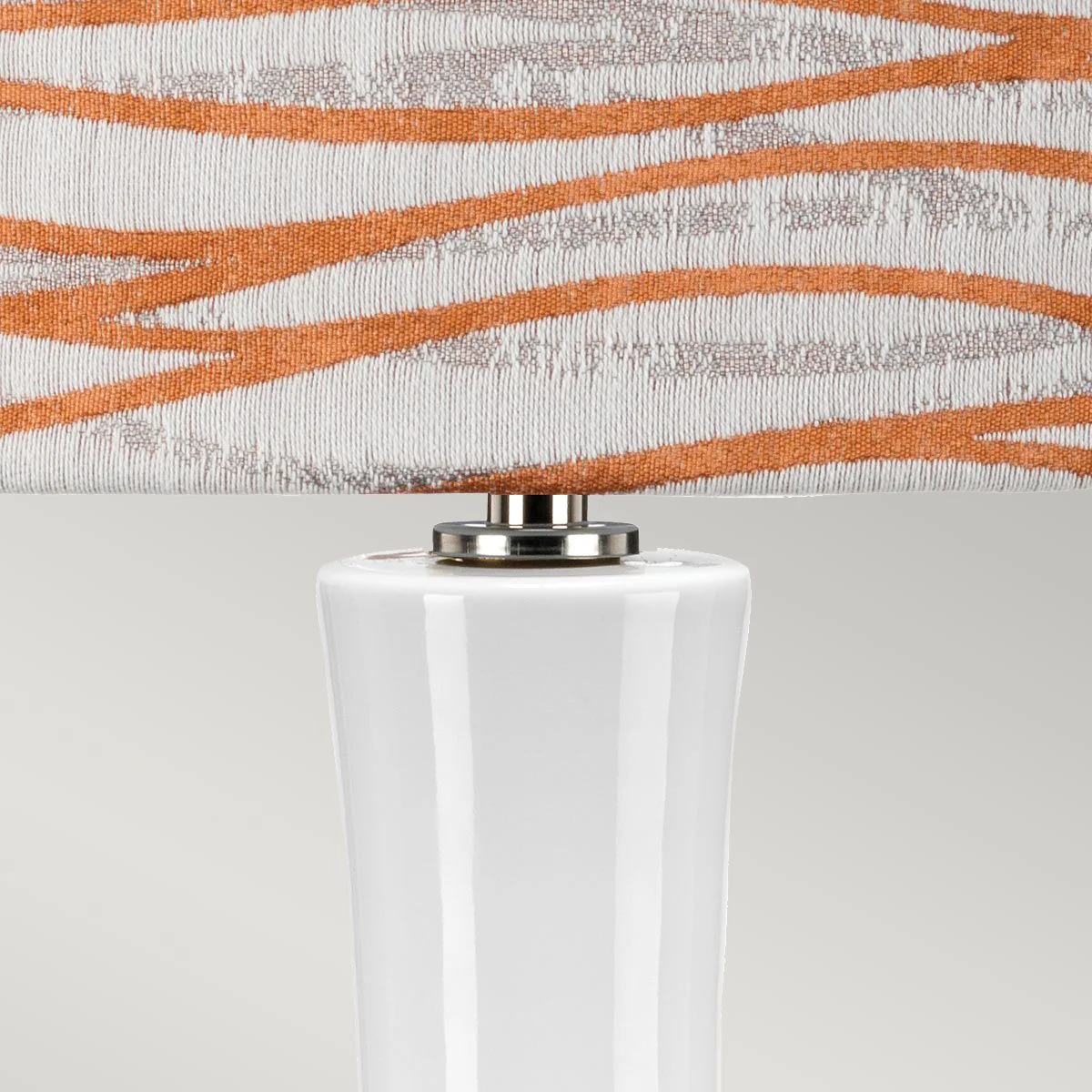 Milo 1-flammige Tischlampe - Poliertes Nickel, Weiß, Orange - Image 2