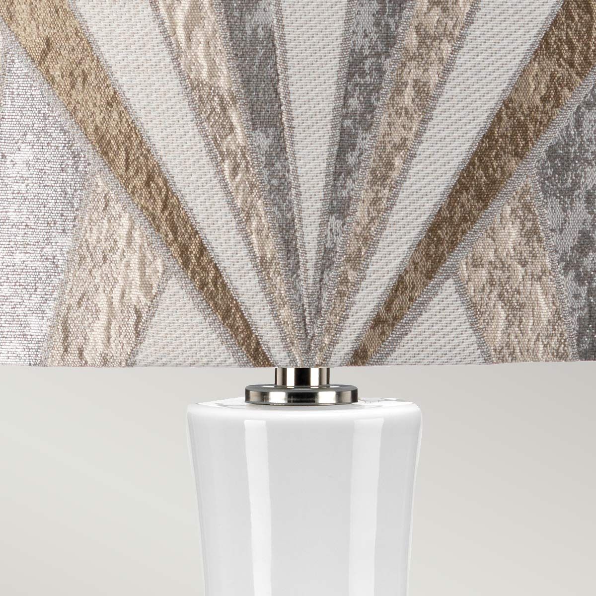 Milo 1-flammige Tischlampe - Poliertes Nickel, Weiß, Silber - Image 3