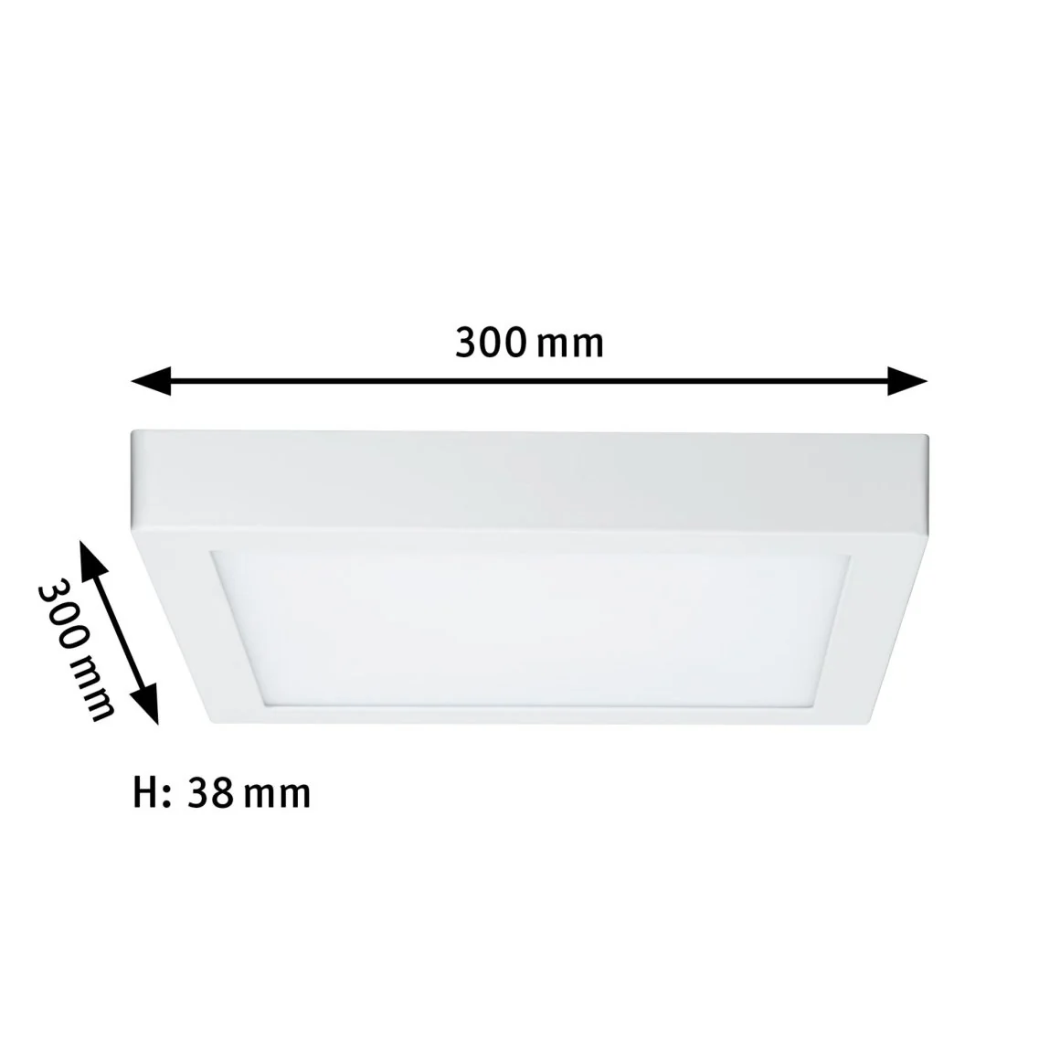 WallCeiling Lunar LED-Panel 300x300mm 15,5W 230V Weiß matt Alu Wandlampe - Image 3