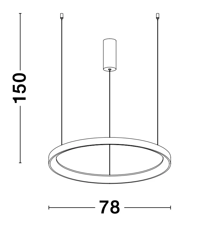 PERTINO Pendelleuchte 61 Watt 780 mm 3000 Kelvin dimmbar - Image 6