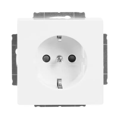 SCHUKO® Steckdosen-Einsatz Safety+ studioweiß - Plattform 63 20 EUCKS-84