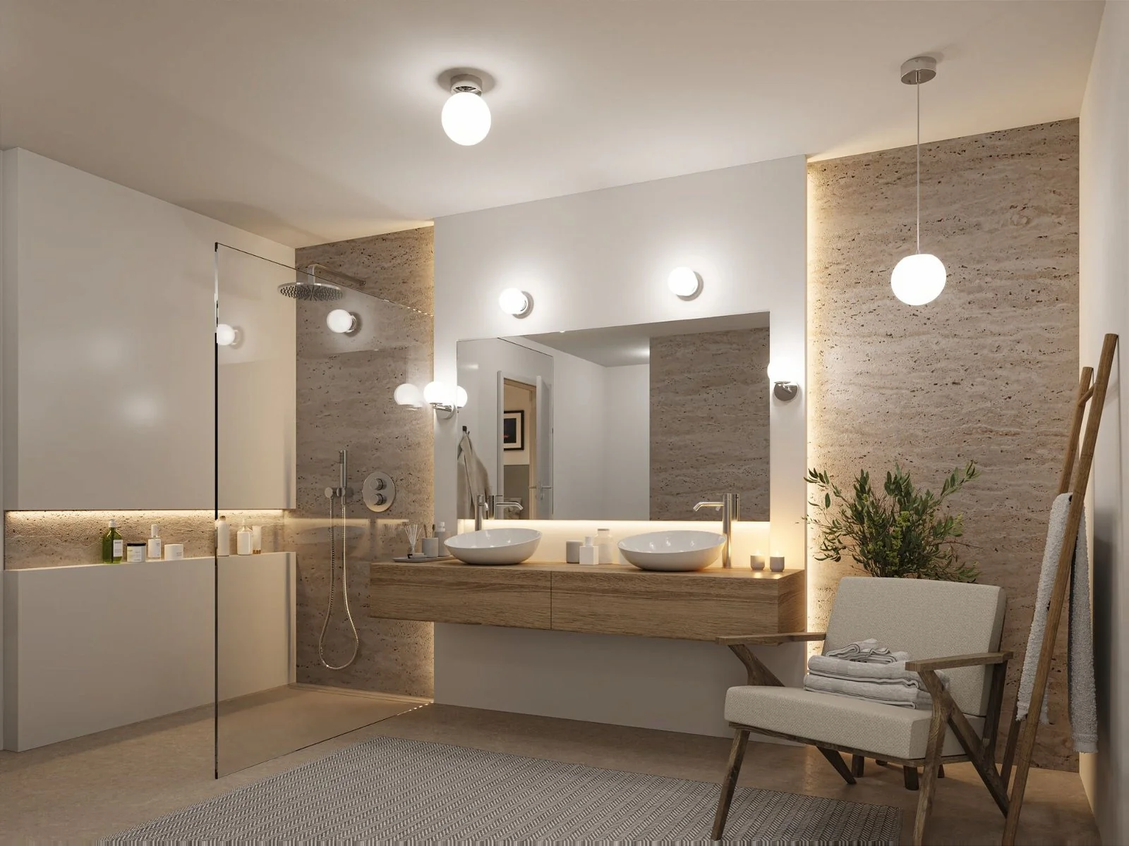 Selection Bathroom LED Deckenleuchte Gove Spiegelleuchte - Image 3