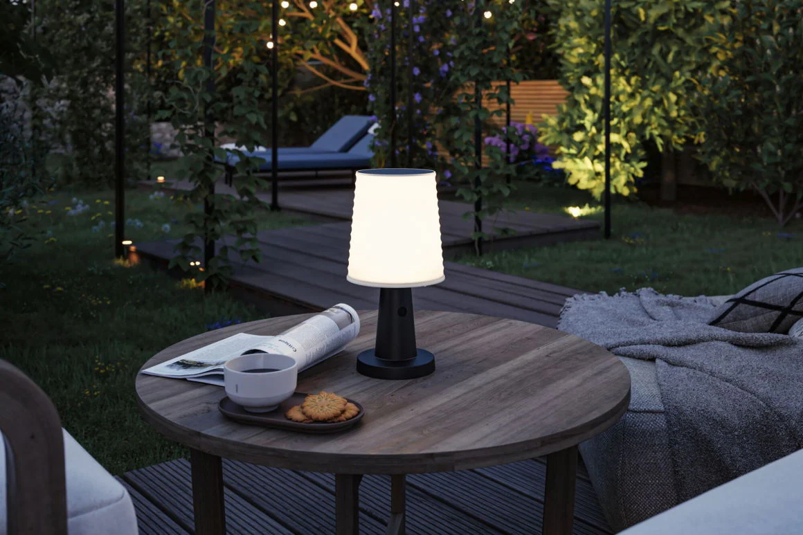 Solar LED Tischleuchte Ilanga  IP44 2700K 125lm Anthrazit - Image 4