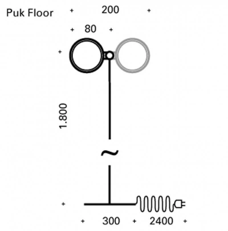 Puk Mini Floor Maxi Twin LED-Retrofit Stehleuchte - Image 5
