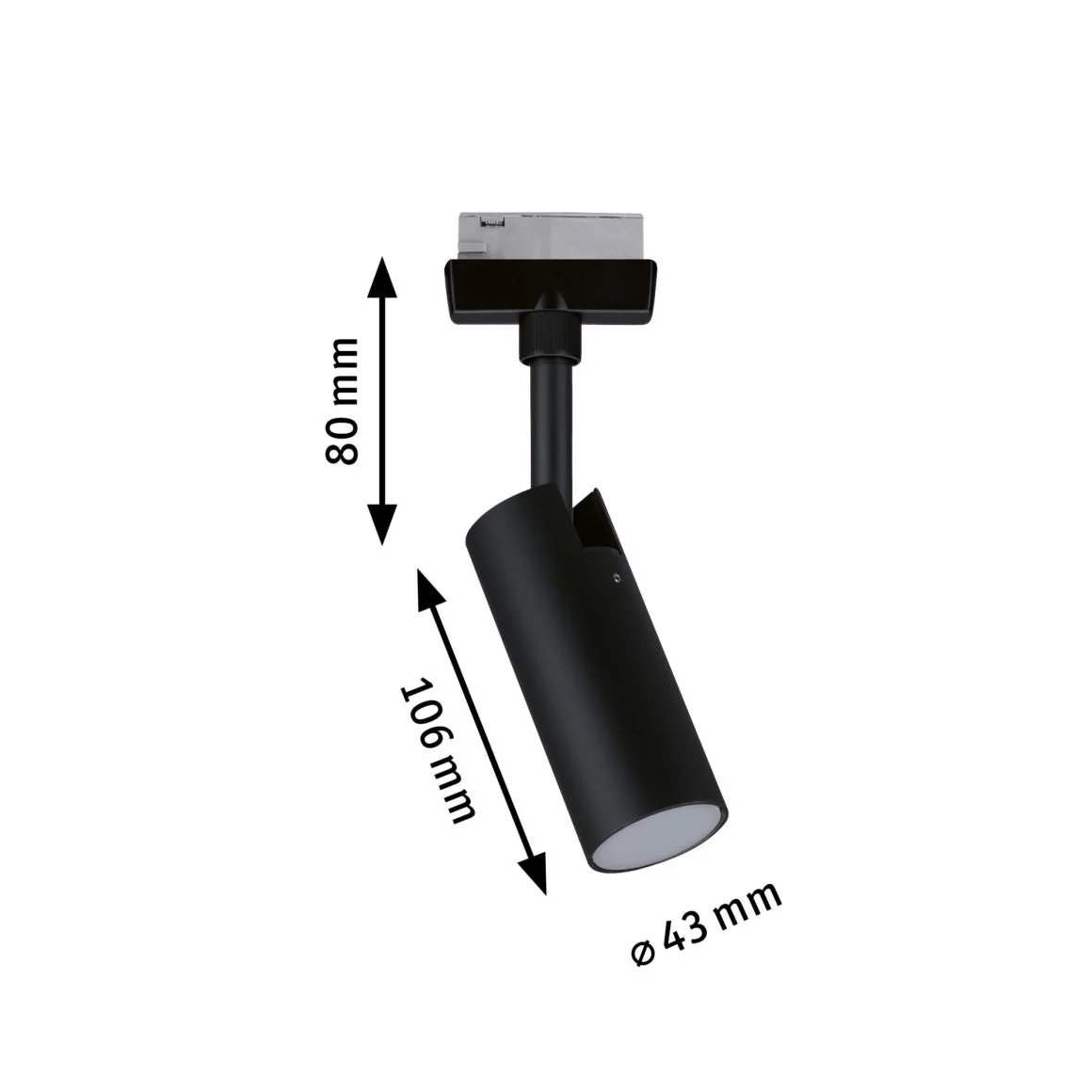 URailLED Schienenspot3-Step-Dim Tubo Einzelspot  150lm 4W 3000K dimmbar 230V Schwarz matt - Image 2